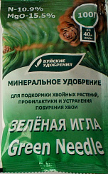 Зелёная игла удобрение водорастворимое минеральное (БХЗ) 100 гр.