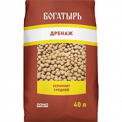 Керамзит средний 'Богатырь дренаж' 40 л.